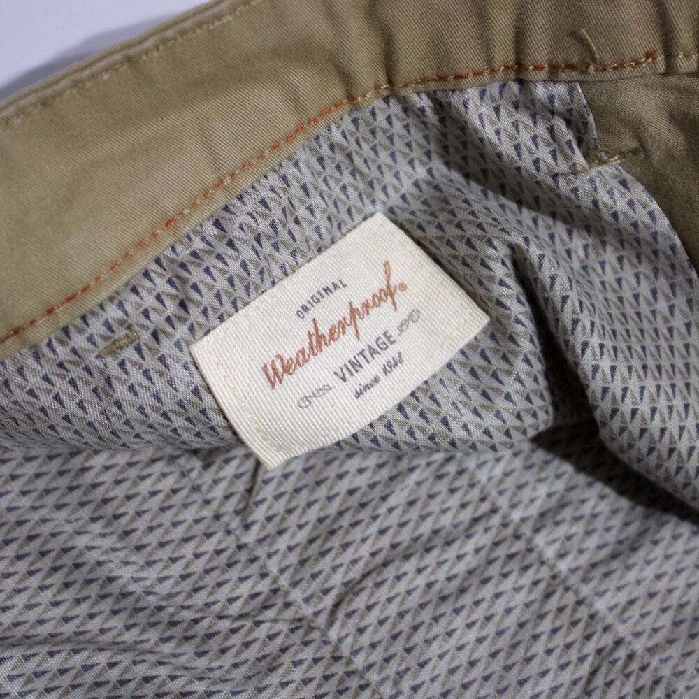 NWT Weatherproof Vintage Chino 2.0 Slim Straight Stretch Pants Khaki Men 36x32 - Picture 9 of 15